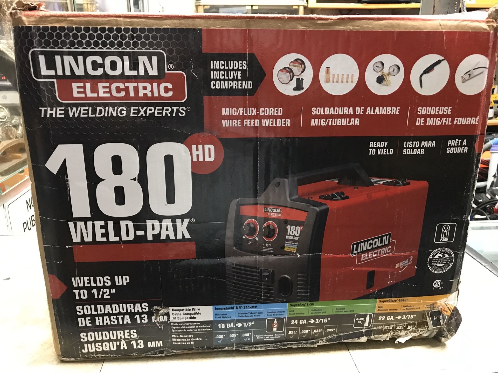 Lincoln Electric WeldPak 180 HD MIG Welder for Sale in Los Angeles, CA