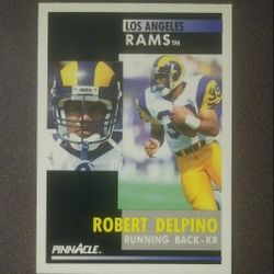 1991 Pinnacle Robert Delpino Los Angeles Rams L.A. #208 Football Card Vintage Collectible Sports NFL