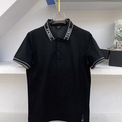 Fendi Black Polo Shirt New 