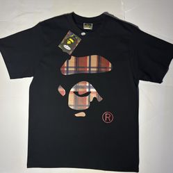 A Bathing Ape Red Burberry Shirt  (Medium) *BEST OFFER*