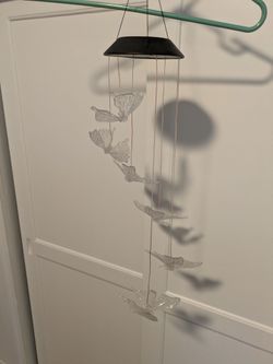 Butterfly solar powered wind chimes