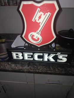 Beck's Beer Illuminated Light-Up Sign