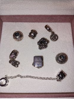 Pandora Charms And Safety Chain