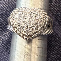 Sterling Silver Designer Ring By Judith Ripka 