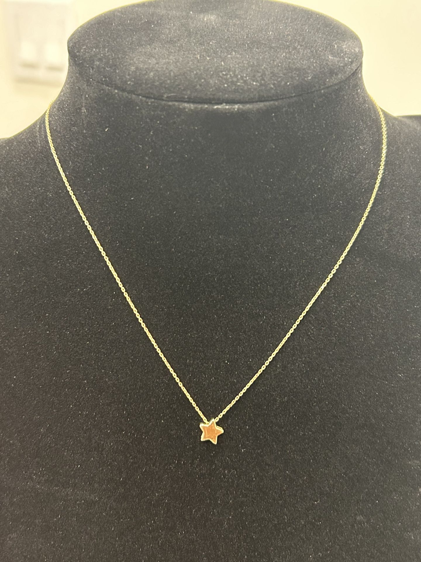 14k solid star chain