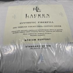 LAUREN Ralph Lauren Pillow Medium Support Standard Queen 20” x 28” / 200 Thread Count
