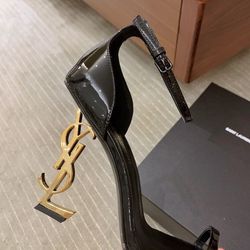 YSL Opyum sandals in patent leather 