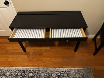 Black Ikea Hemnes Desk