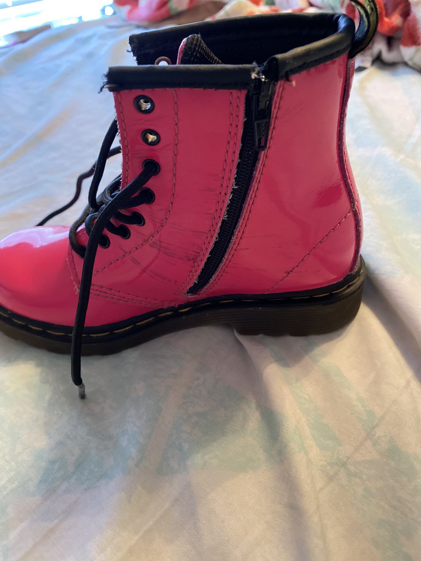 Dr Martens Hot Pink Kids Shoes Size 10