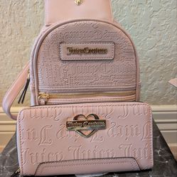 Juicy Couture Backpack, Wallet and Card Case