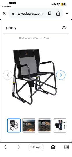GCI OutDoor Black Folding Rocking Chair