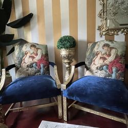 Very  Nice 2 Victorian chairs custom-made