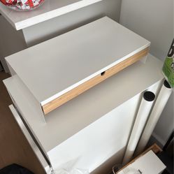 Ikea Monitor stand with drawer, white 