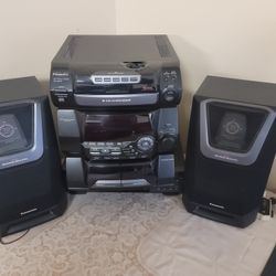 Old Stereo System With Equalizers, 5CD, Tape