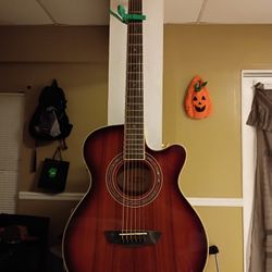 Washburn Acoustic Guitar w Tuner And Pickup