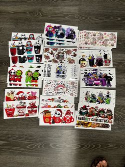 Assorted UV DTF 16 oz cup wrap