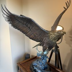 Michael Maiden “Gone Fishing” Bronze Sculpture 1993 Signed 152/200 42”