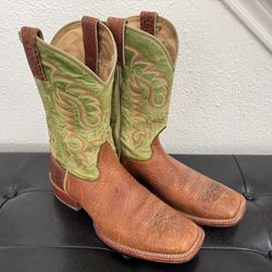 Nocona Western Cowboy Boots 11D Bull Hide 