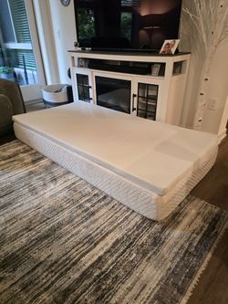 Twin size memory foam mattress with matress pad cover