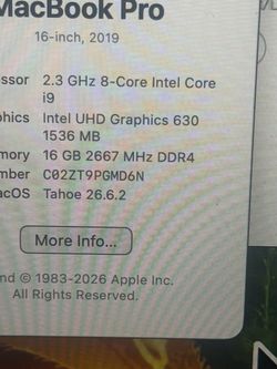 OBO!! Mint! Maxed out 2020 16in 2.3ghz 8c i9 16gb 1tb