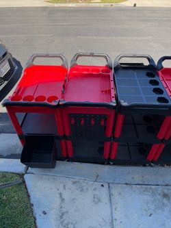 Professional Car Detailing Carts & BRUTE Trash Cans