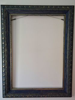 Blue Gold Ornate Picture Frame