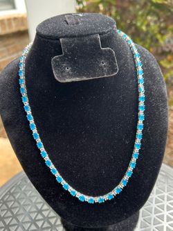 Malgache Neon Apatite Tennis Necklace
