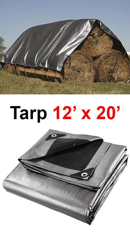 Brand New $25 Heavy Duty 12’x20’ 10mil Canopy Poly Tarp Reinforced Tent Car Boat Cover Tarpaulin