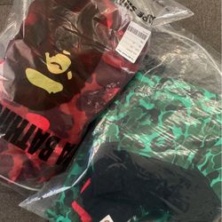 two bape hoodies