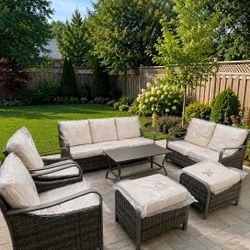 Assembled 8pc Outdoor Patio Furniture Set 