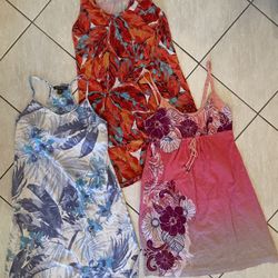Tommy Bahama Women’s Tropical Sundress Lot Size M – 3 Print Summer Beach Dresses