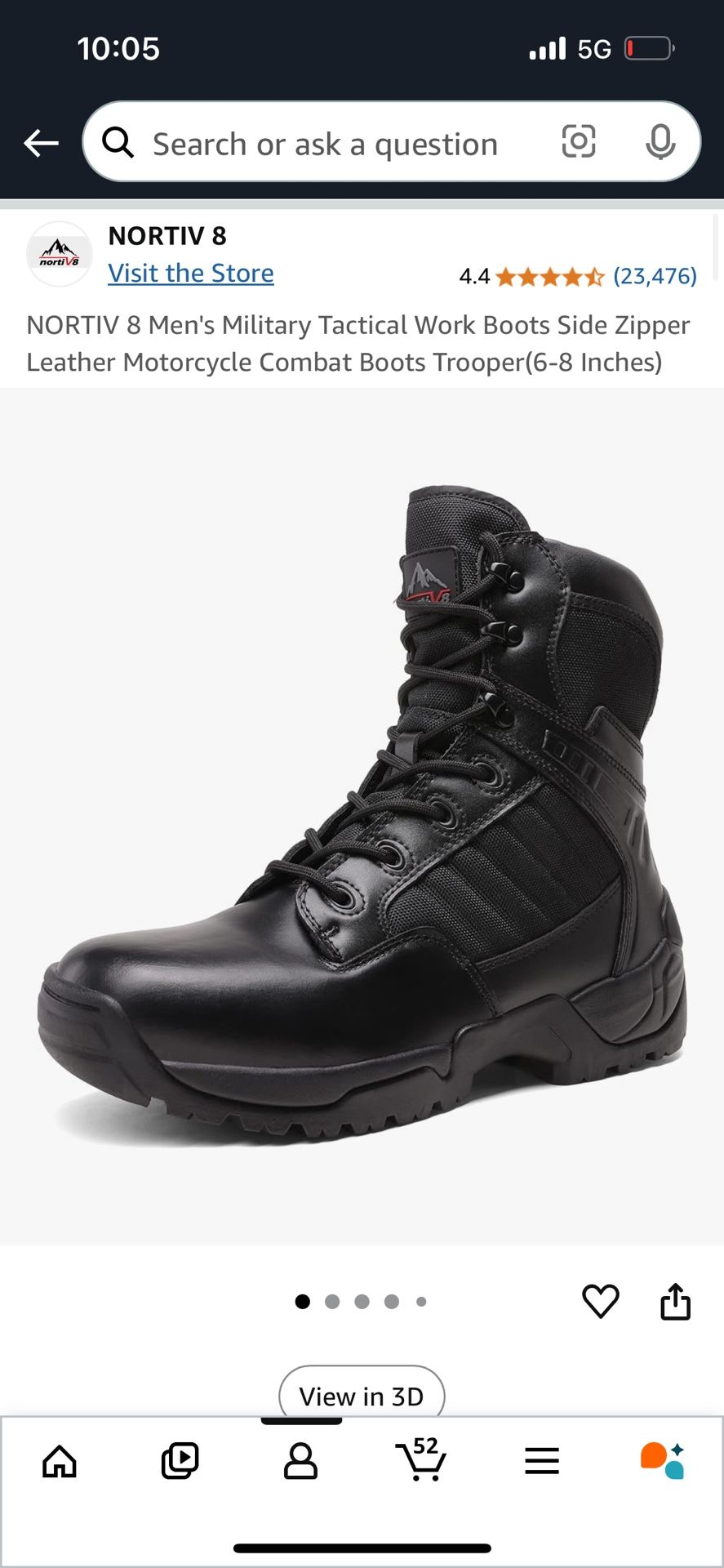 Brand New Norti8 6in Combat/Work Boots 40$ Priced To Sell