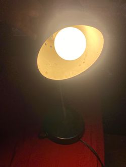 Mid-Century Modern Table Lamp with Globe Bulb
