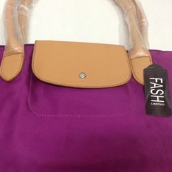 FASH Limited Designer Inspire Womens Bag Tote Purse Violet Zipper Closure