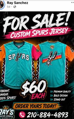 Spurs button up jerseys