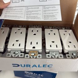 Duralec Duplex Outlets  Set Of 10 New In Box 