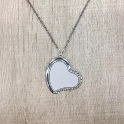 Sublimation Sideways Heart Necklace
