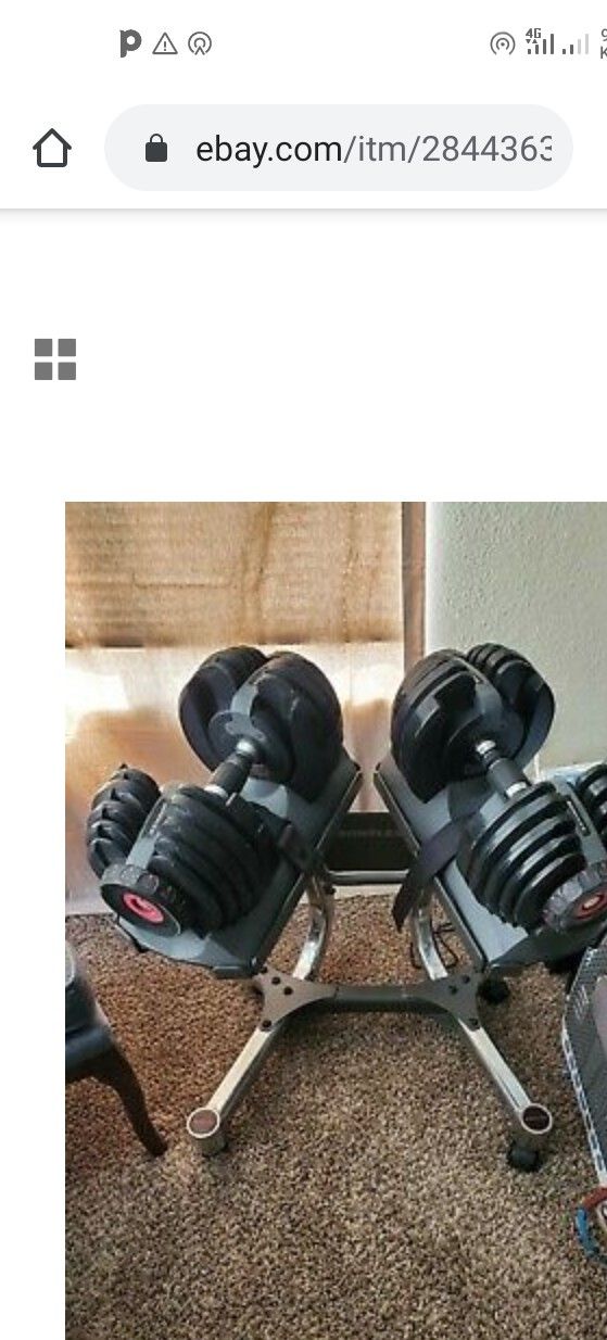 Bowflex  Dumbbells set with stand 