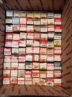 Box of American 5 Vacuum Tubes