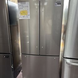 Refrigerator, Frigidaire Open Box 31.5” W French Door Refrigerator With Warranty