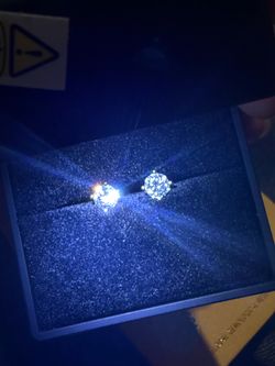 Moissanite diamond earrings