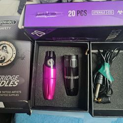 Worm Hole Tatto Machine And 50 Assorted Cartridges 