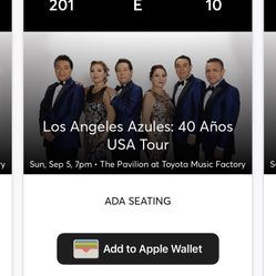 Los Angeles Azules Boletos Tickets 