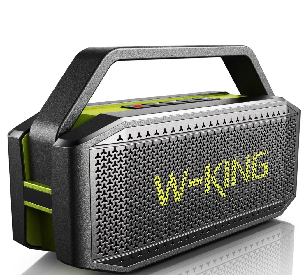  W-KING Portable Loud Bluetooth Speakers with Subwoofer, (100W Peak) 60W Outdoor Speaker Bluetooth Wireless Waterproof Speaker, Deep Bass/V5.0/40H Pla