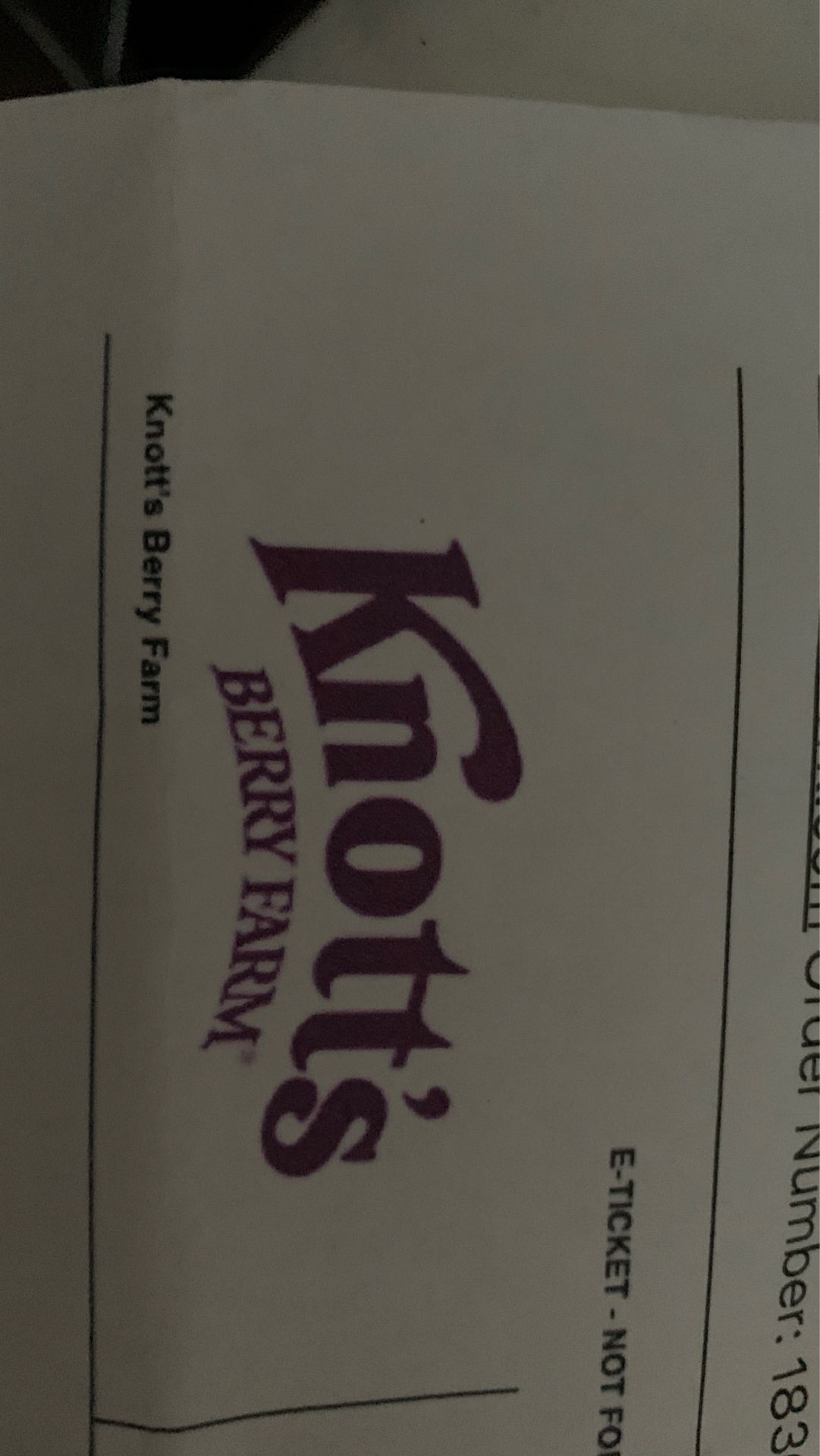 Knott’s scary farm ticket for this Saturday only 10/26/19. $55 firm.