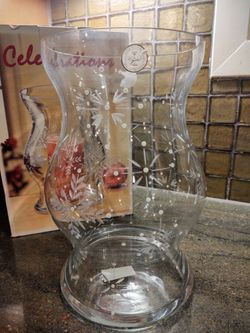 Vintage Crystal Hurricane Vase