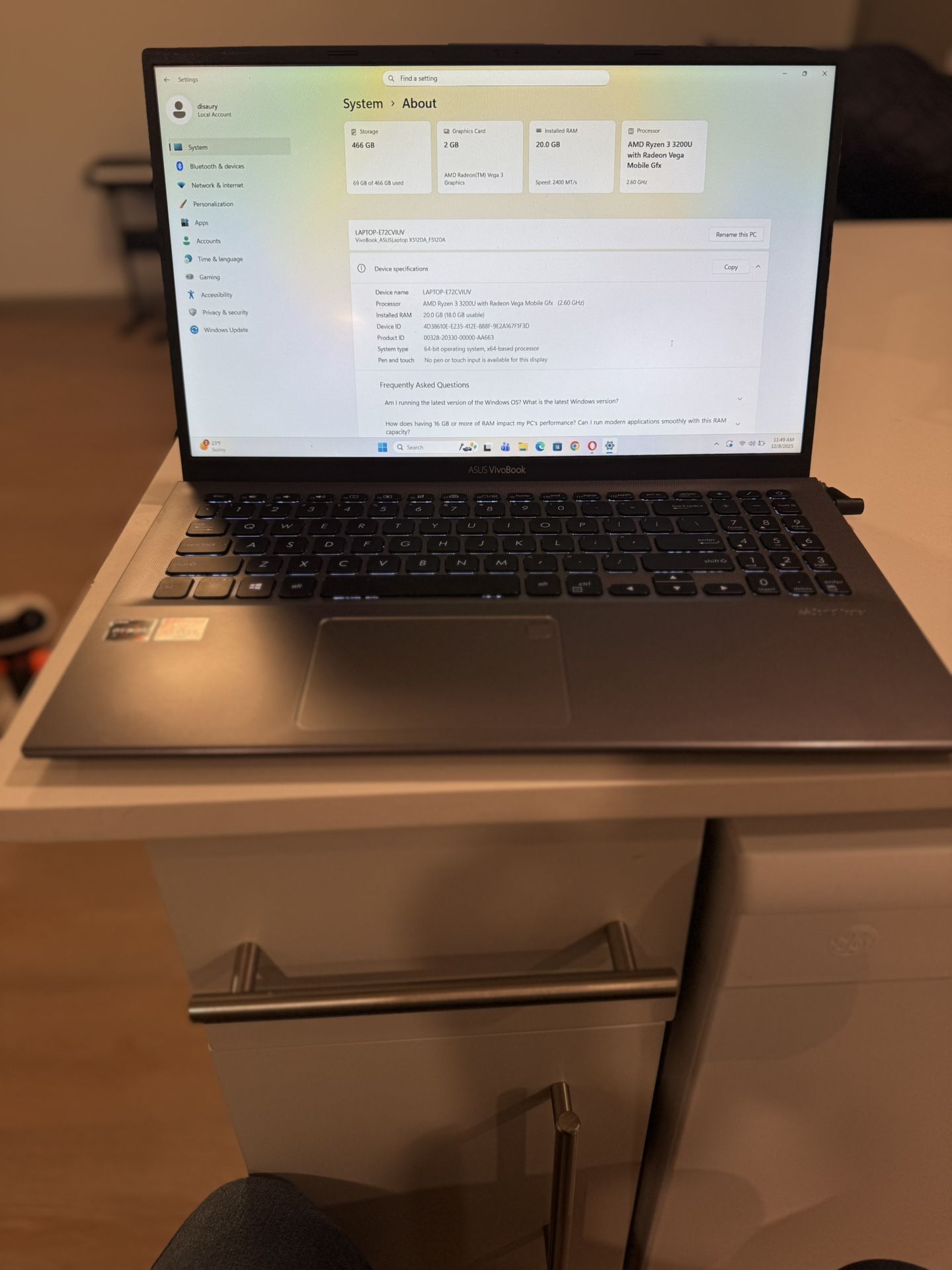 Asus Vivobook Lapto X512DA_F512DA