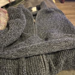 L L Bean Men’s Zip Up Long Sleeve Extra Large Sweater – Blue Gray Navy