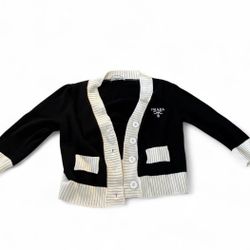 Prada Cropped Cotton Cardigan 
