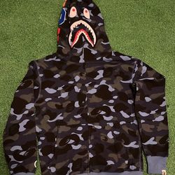 Blue Bape Hoodie Size M